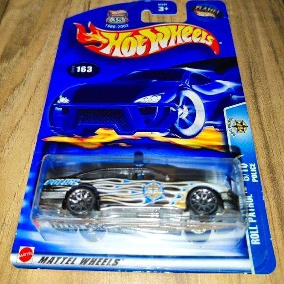 Hot Wheels #163 #5 of 10 Roll Patrol Police Car 1/64 Diecast New 2003 - Picture 1 of 4